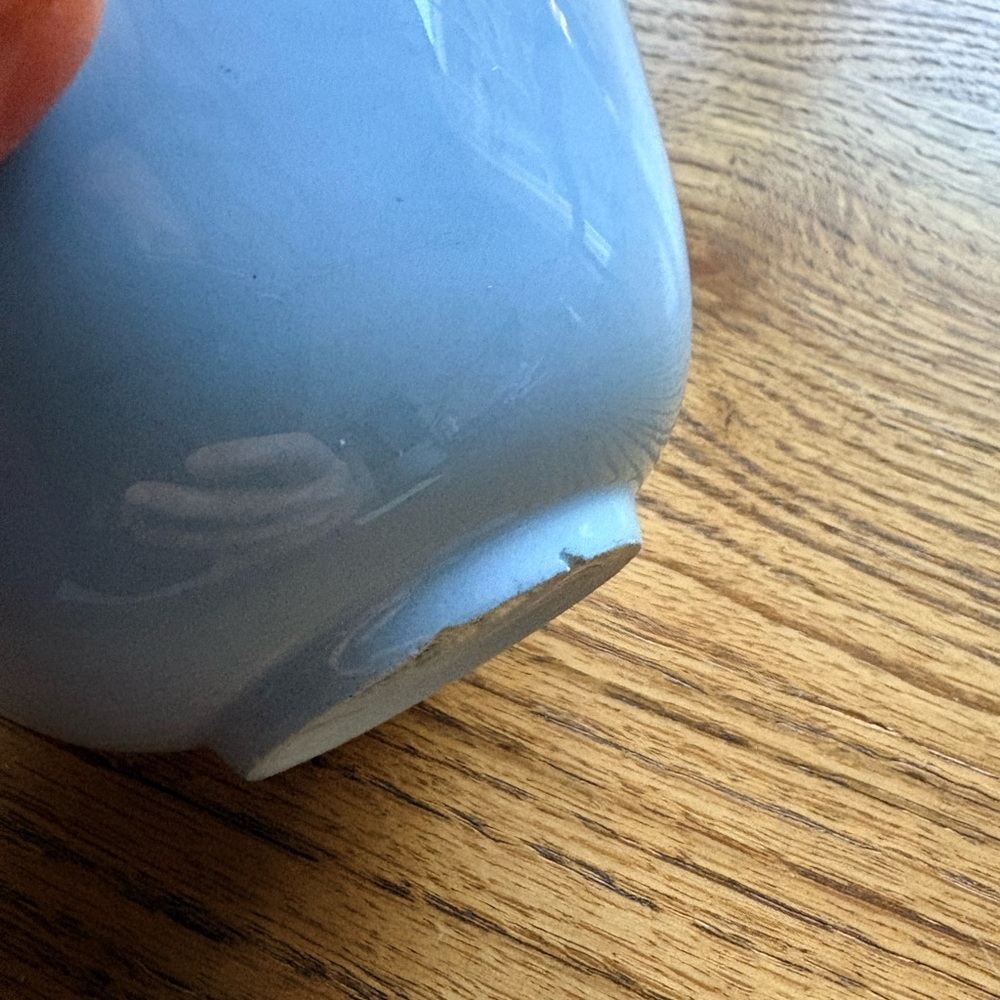 Skytone by Homer Laughlin small blue bowl- made in USA- 1940’s-1950’s - Picture 8 of 9